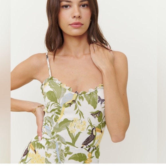 Reformation Cassandra Dress in Tropics - Picture 4 of 6